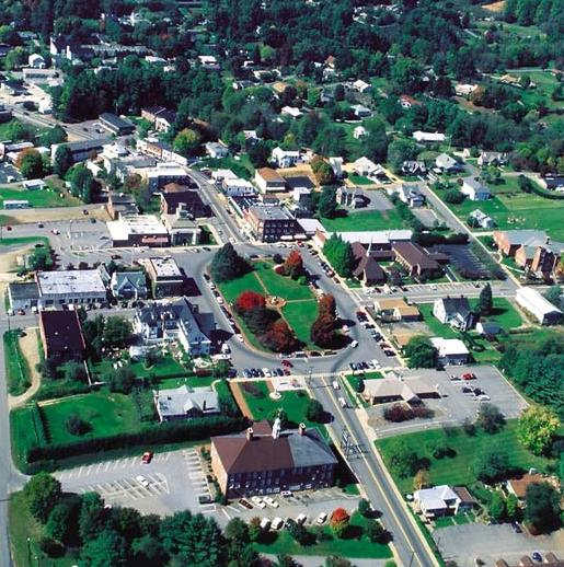 This is an aerial shot of Burnsville's Town Square